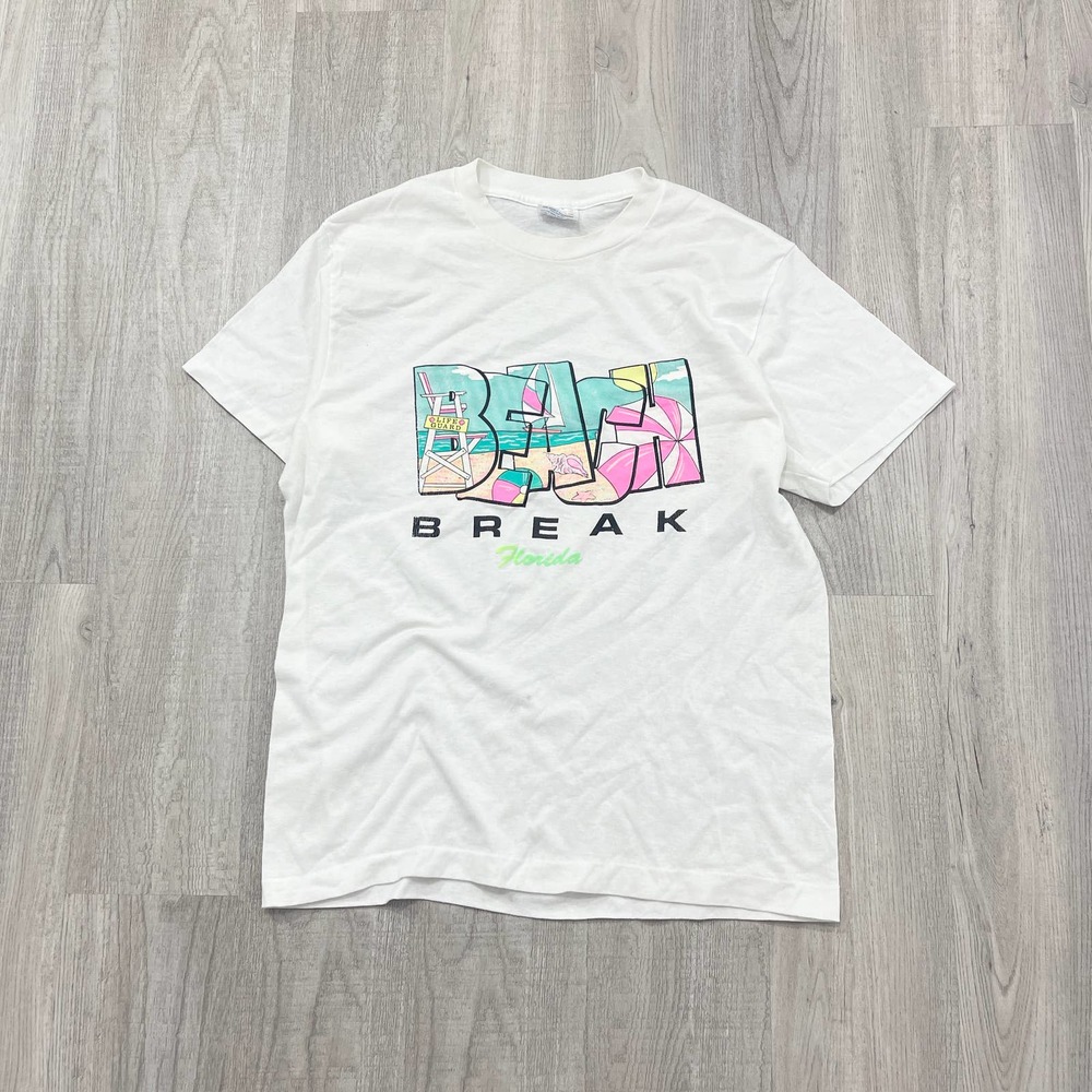 VINTAGE 90s Beach Break Florida Single Stitch Shirt Size Extra Large XL 1990s